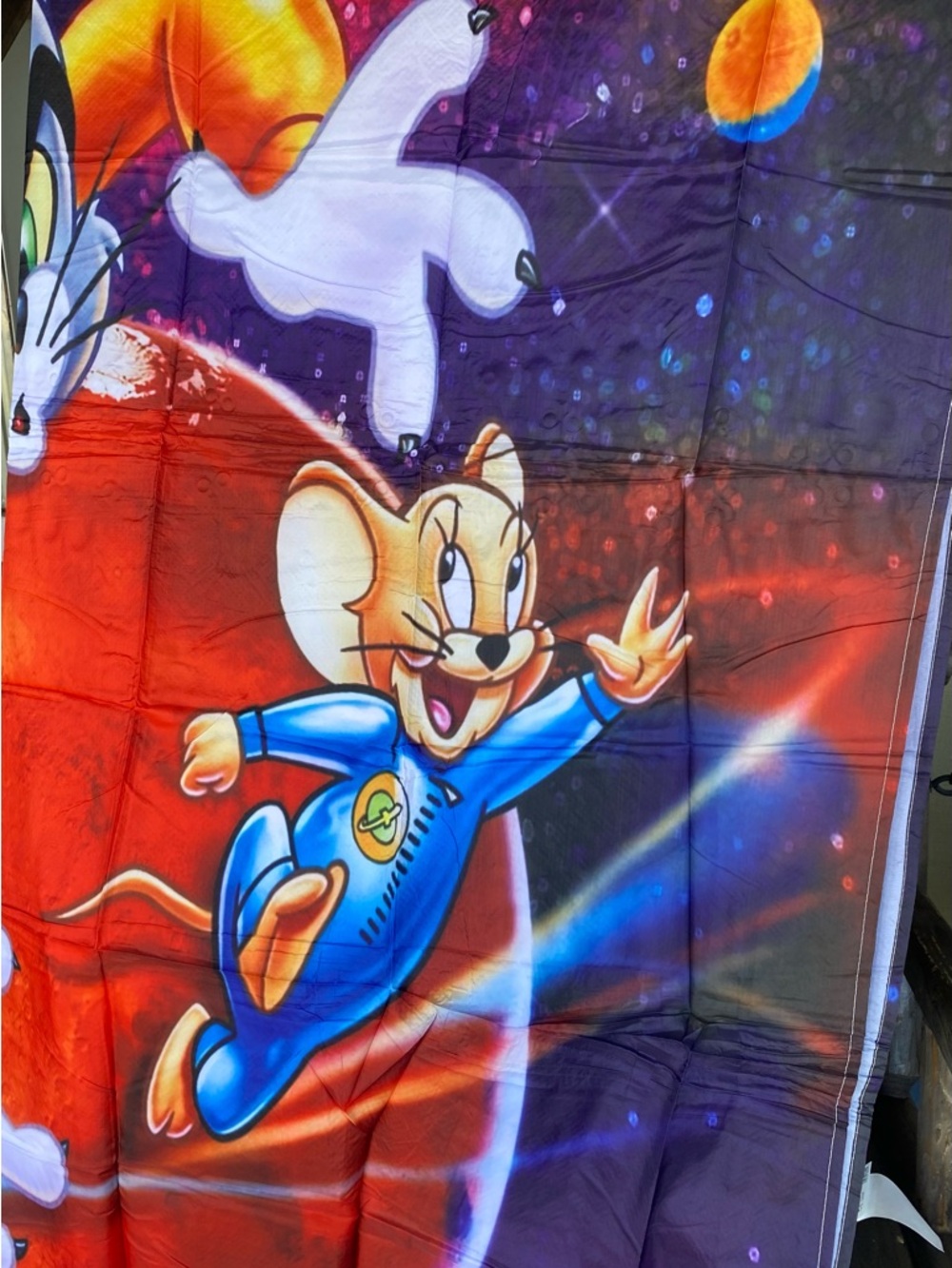 4pc bathroom set Cartoon Space Mouse Print